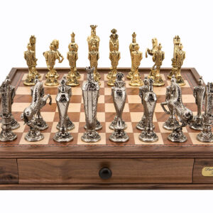 Dal Rossi Italy, “Renaissance” Chess Set on Dal Rossi 50cm (20”) Chess Box
