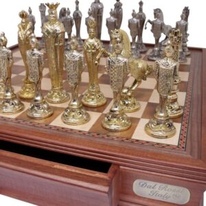 Dal Rossi Italy, “Renaissance” Chess Set on Dal Rossi 50cm (20”) Chess Box