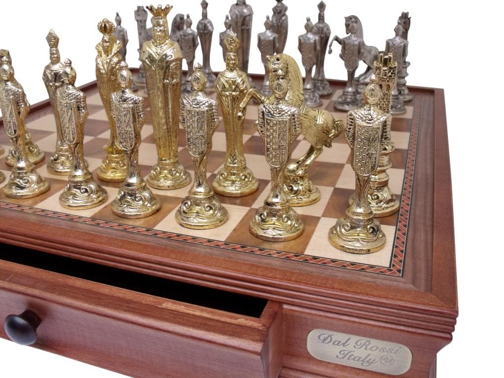 Dal Rossi Italy, “Renaissance” Chess Set on Dal Rossi 50cm (20”) Chess Box