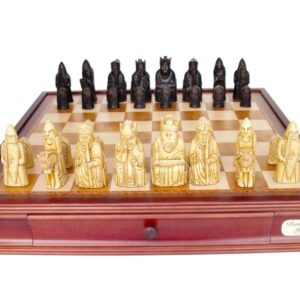 Dal Rossi Italy Isle of Lewis Chess Set with Drawers 20"