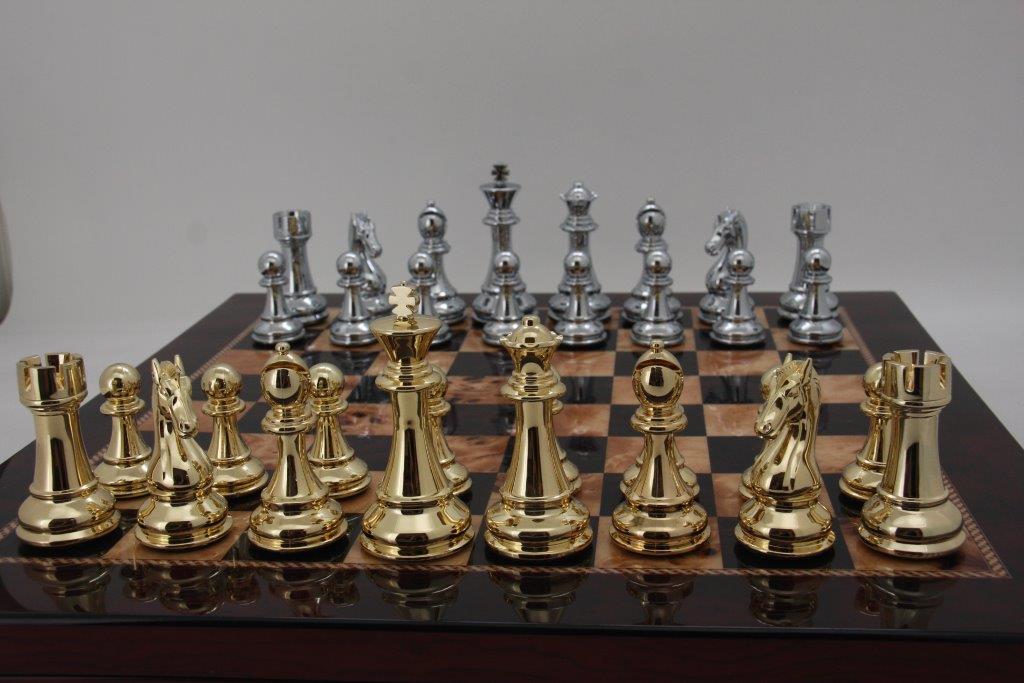 Dal Rossi Italy Gold and Silver Weighted Chess Pieces 110mm Chess Pieces ONLY