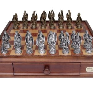 Dal Rossi Italy, Dragon, Pewter Chessmen ONLY