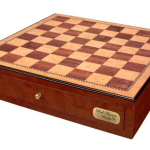 Dal Rossi Italy, Chess Box Only with Drawers 18"  Shiny Mahongany Finsh