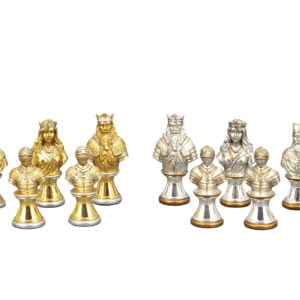 Dal Rossi Medieval Warriors Metal Chessmen 85mm