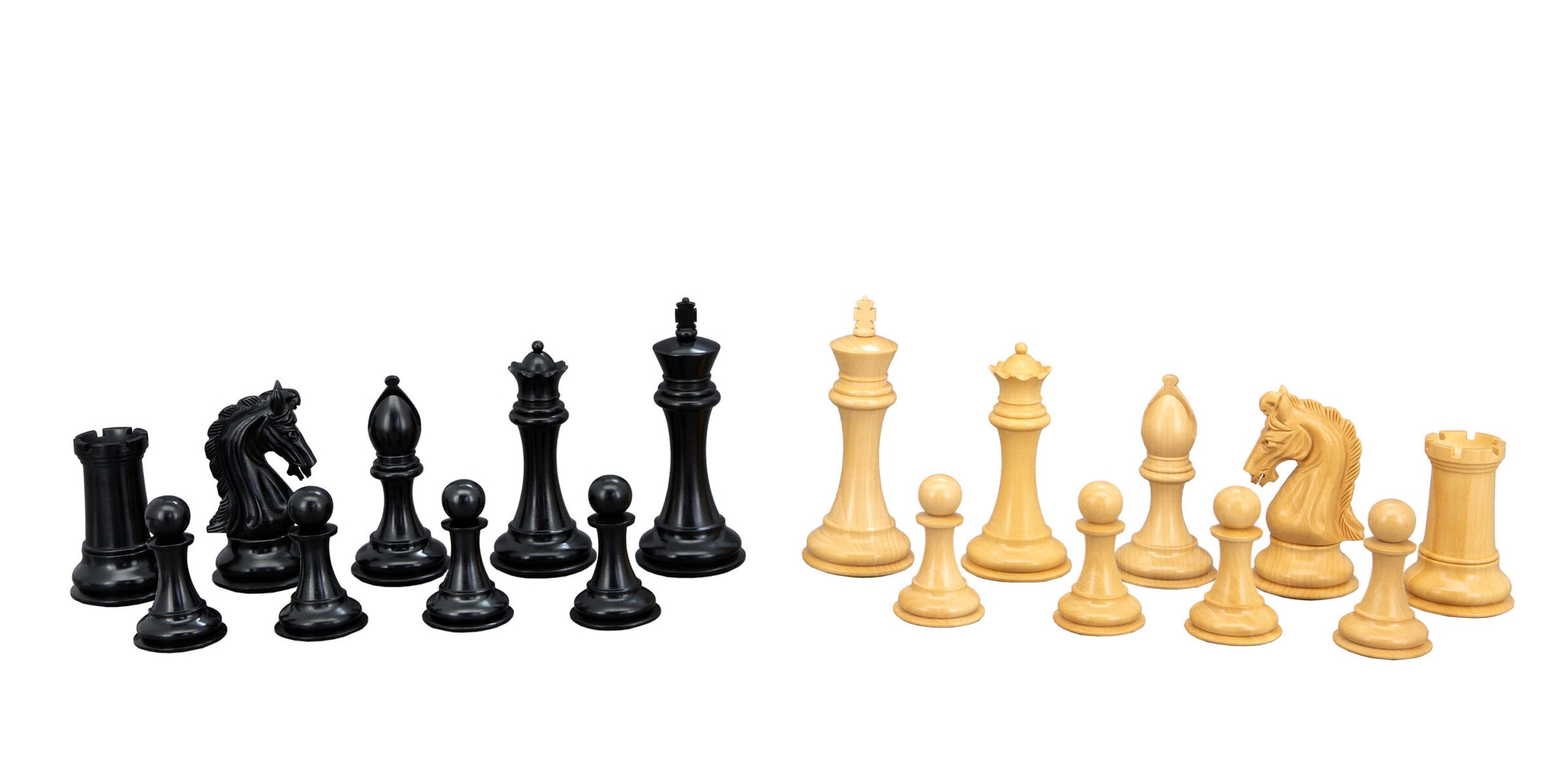 Dal Rossi Italy, Ebony Finish / Boxwood 105mm Wood Double Weighted on a Carbon Fibre Finish Shiny Chess Box with Compartments 20"