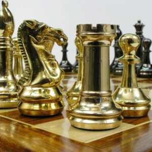 Dal Rossi Italy, Heavy Brass Staunton Chessmen ONLY 110mm