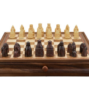 Dal Rossi Italy Isle of Lewis Chess Set with Drawer 15"