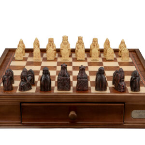 Dal Rossi Italy Isle of Lewis Chess Set with Drawers 16"