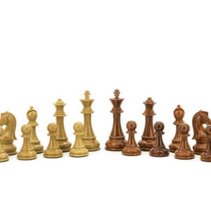 Dal Rossi Italy Chess Set Flat Palisander/Maple Board 50cm, Brown and Box Wood Grain Finish Chess Pieces 110mm