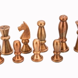 Dal Rossi Italy, Metal Copper and Silver Chessmen ONLY 85mm