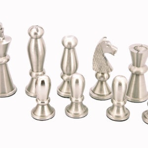 Dal Rossi Italy, Metal Copper and Silver Chessmen ONLY 85mm