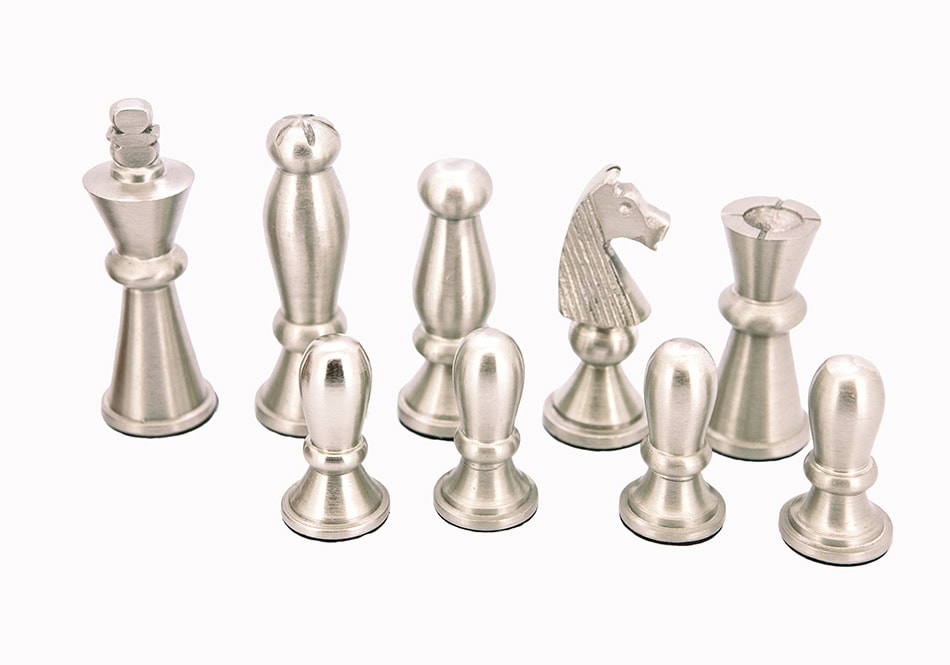 Dal Rossi Italy, Metal Copper and Silver Chessmen ONLY 85mm