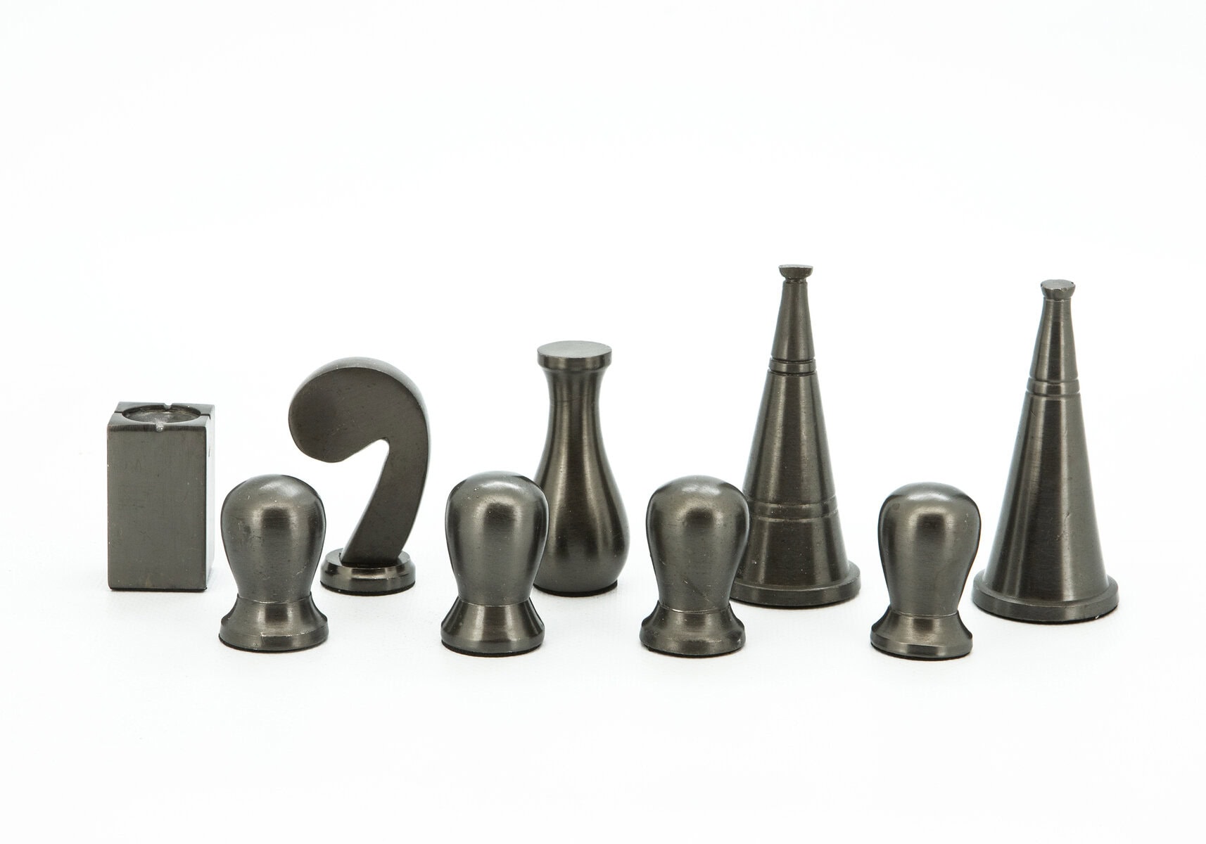 Dal Rossi Italy Chess Set 18” Black and White, With Black PU Leather Bevelled Edge with compartments, With Metal Dark Titanium and Silver 90mm Chessmen