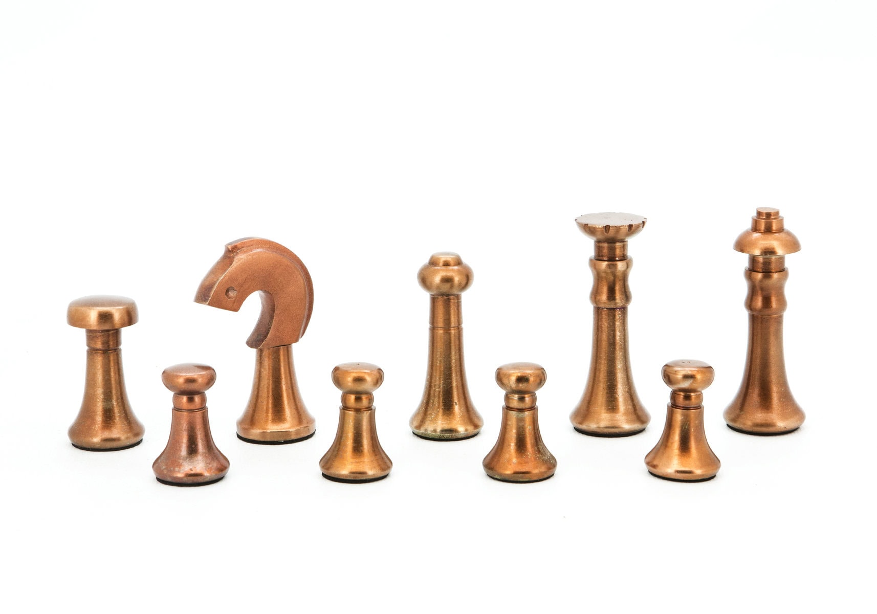 Dal Rossi Italy Chess Set Black / Erable Flat Board 50cm, With Metal Copper and silver Chessmen 80mm