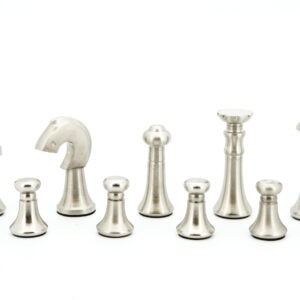 Dal Rossi Italy Chess Set Mosaic Shinny Finish 20″ With Compartments, With Metal Copper and silver Chessmen 80mm