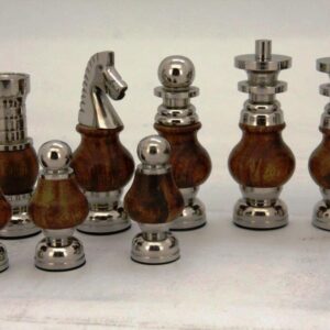 Dal Rossi Italy, Staunton Large Metal and Wood Chessmen ONLY