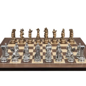 Dal Rossi Italy European Warriors on a Palisander / Maple, 50cm Chess Board