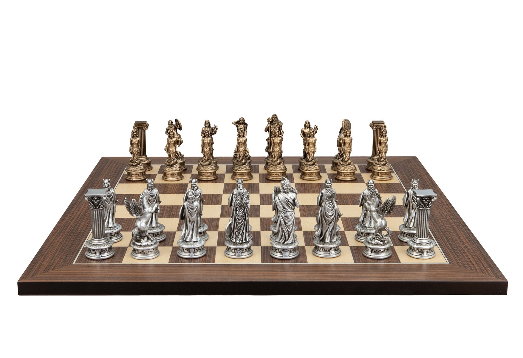Dal Rossi Italy European Warriors on a Palisander / Maple, 50cm Chess Board