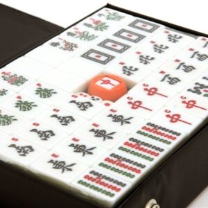 Mahjong, black vinyl case, 28cm