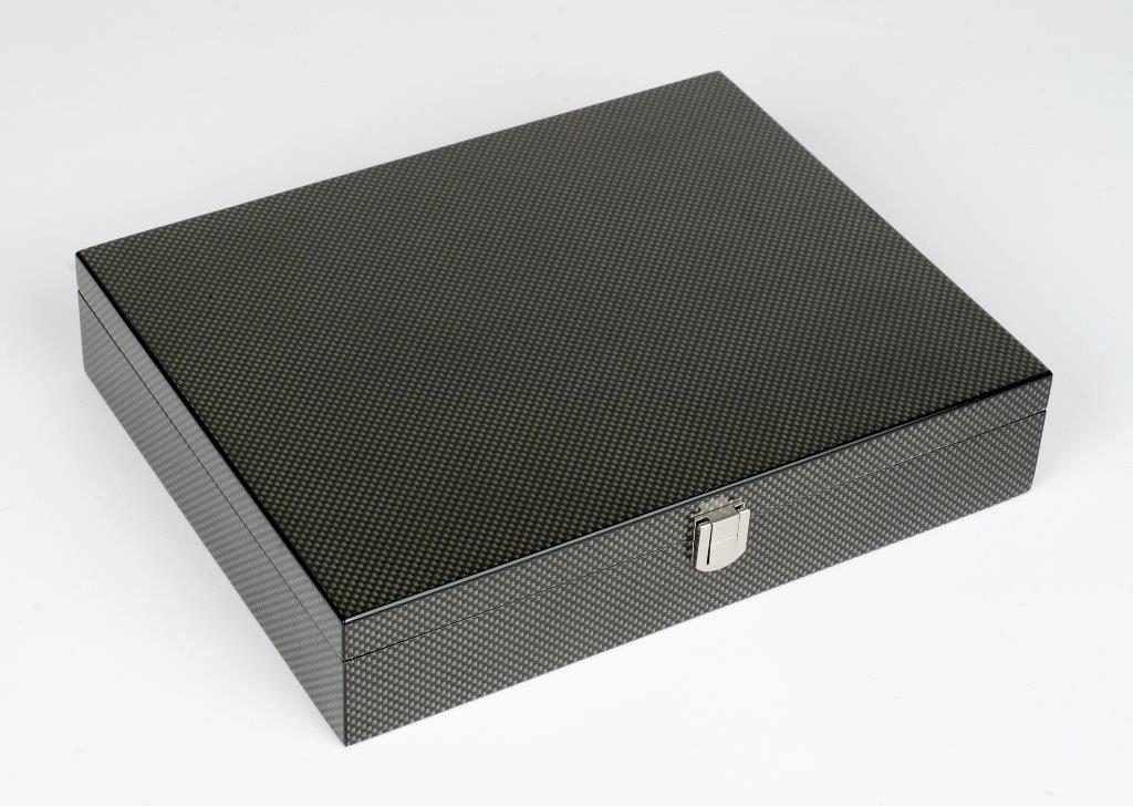 Dal Rossi Italy, Mahjong 29cm - in Carbon Fibre Finish Case