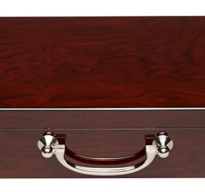 Mahjong, deluxe wooden case with sticks & racks (52cm)