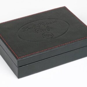 Dal Rossi card box Black PU Leather with 2 packs of Playing cards