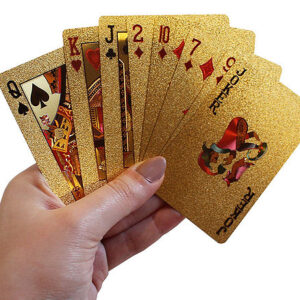Dal Rossi Italy Luxury 24k 99.9% Genuine Gold Plated Playing cards DISPLAY of 10.