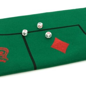 Crown & Anchor - Crown & Anchor mat & dice, 94 cm x 60 cm