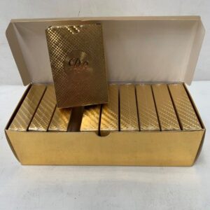 Dal Rossi Italy Luxury 24k 99.9% Genuine Gold Plated Playing cards DISPLAY of 10.