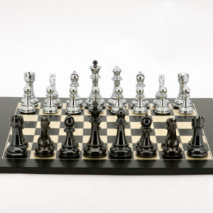 Dal Rossi Italy Silver and Black Weight Chess pieces110mm Chess Pieces ONLY