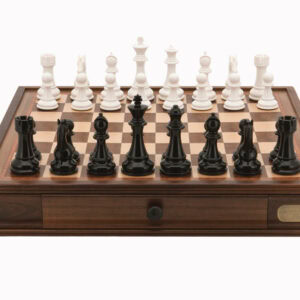 Dal Rossi Italy Chess Set 20", With Black & White Weighted Chess Pieces 101mm pieces