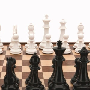 Dal Rossi Italy Chess Set 20", With Black & White Weighted Chess Pieces 101mm pieces