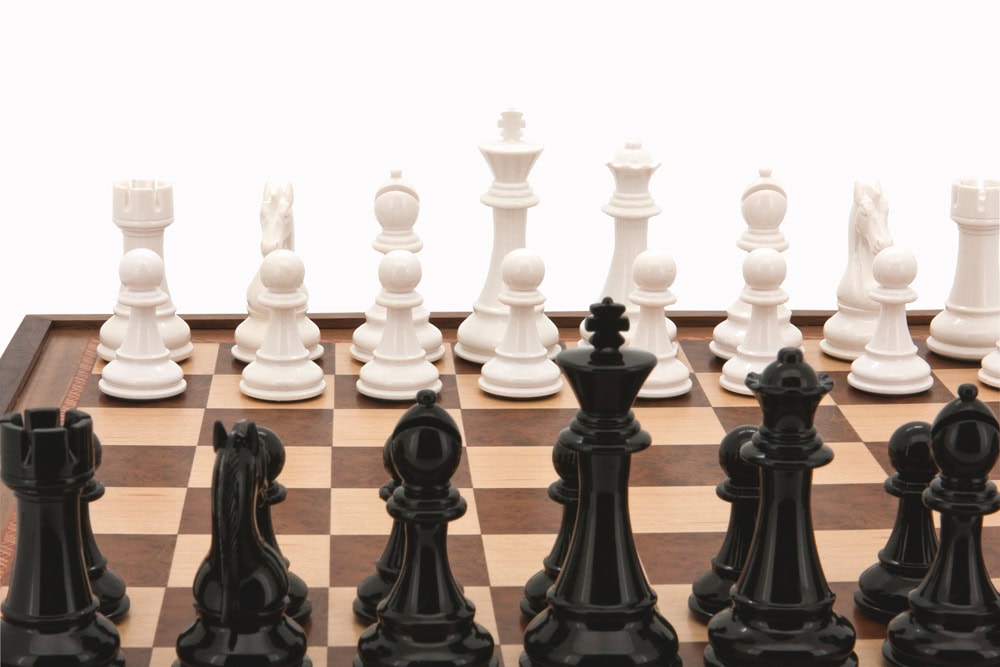 Dal Rossi Italy Chess Set 20", With Black & White Weighted Chess Pieces 101mm pieces