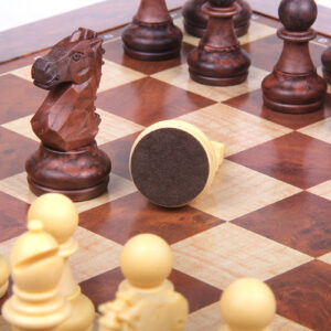 Magnetic Games - Magnetic Chess SET, ONLY Brown/White 16"