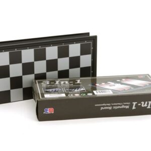 Magnetic Games - 3 in 1 Magnetic Chess/Checkers 10"