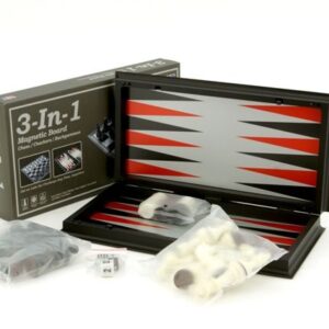 Magnetic Games - 3 in 1 Magnetic Chess/Checkers 12.5"