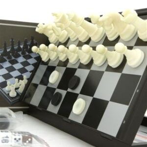 Magnetic Games - 3 in 1 Magnetic Chess/Checkers 12.5"