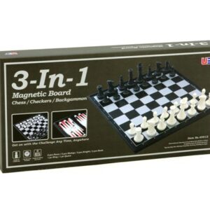 Magnetic Games - 3 in 1 Magnetic Chess/Checkers 14"