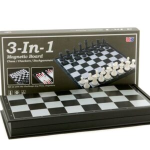 Magnetic Games - 3 in 1 Magnetic Chess/Checkers 14"