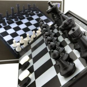 Magnetic Games - 3 in 1 Magnetic Chess/Checkers 14"