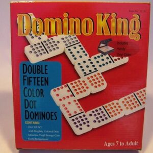 Dominoes - Domino King, double 15, colour dots