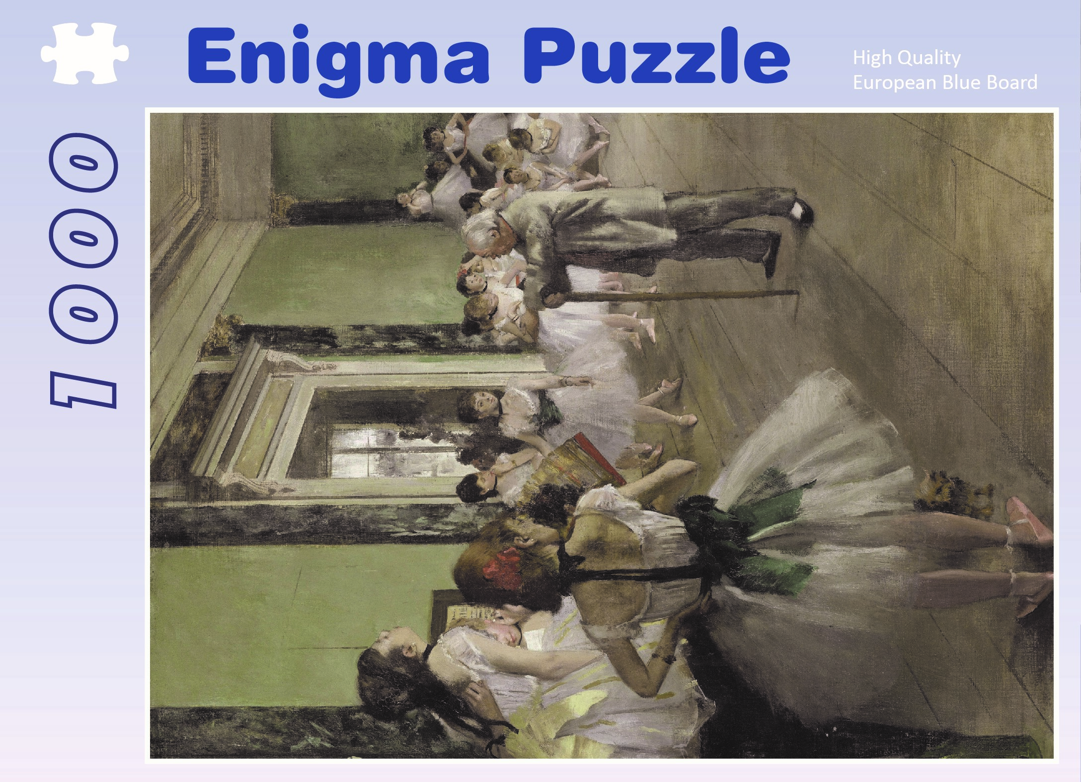 Enigma Brand 1000pc Jigsaw - The Dancing Class Edgar Degas (Made From 100% High Quality European Blue Board From Holland)