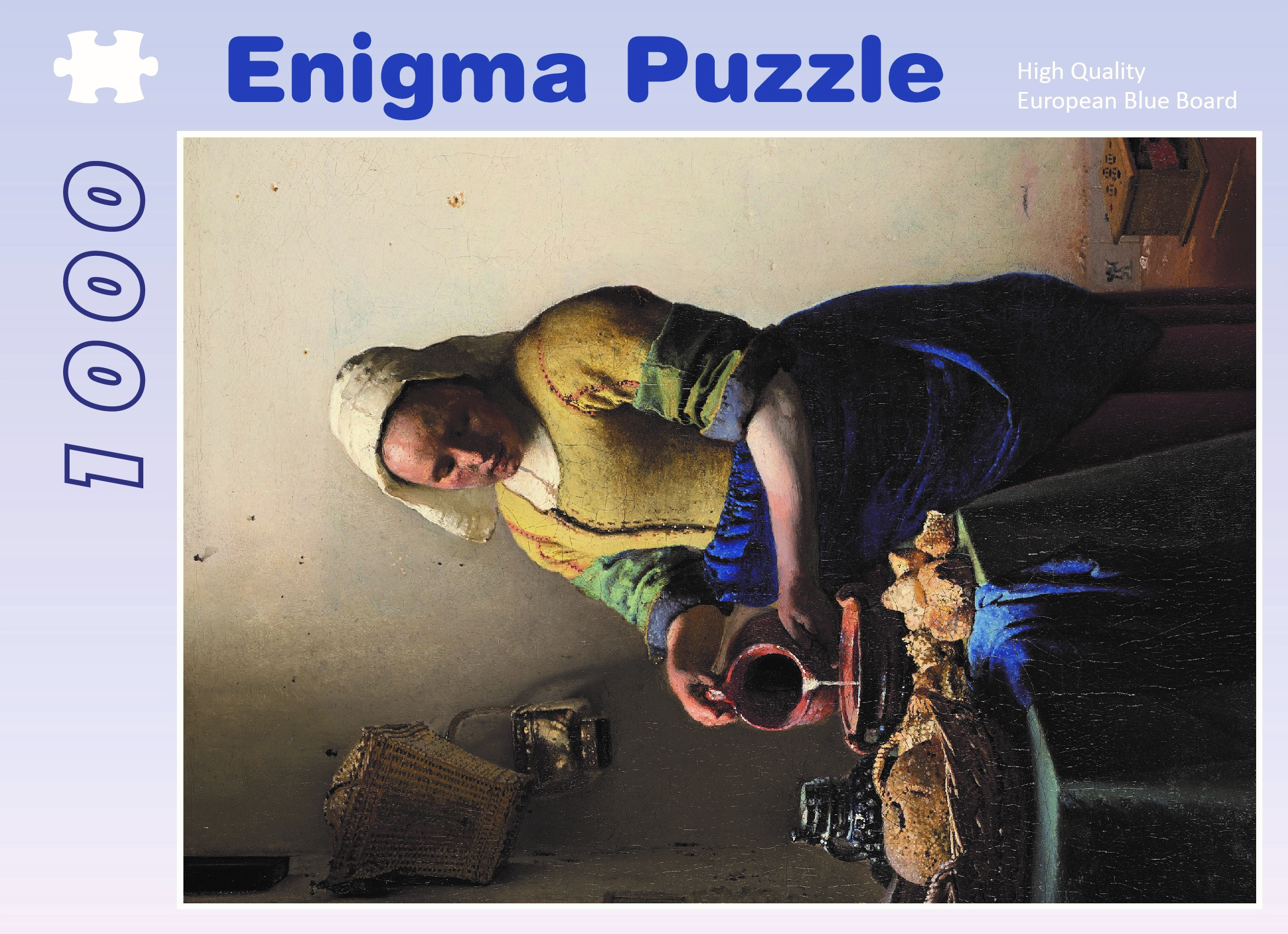 Enigma Brand 1000pc Jigsaw - The Milkmaid (Made From 100% High Quality European Blue Board From Holland)