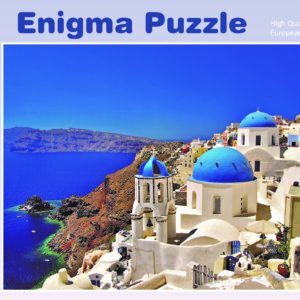 Enigma Brand 1000pc Jigsaw - Santorini  (Made From 100% High Quality European Blue Board From Holland)