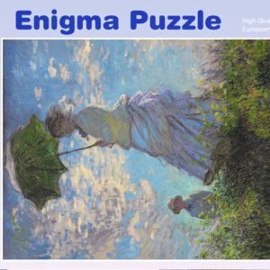 Enigma Brand 1000pc Jigsaw - Femme a l'ombrelle  (Made From 100% High Quality European Blue Board From Holland)