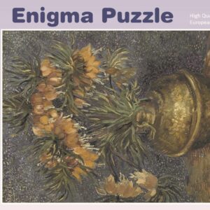 Enigma Brand 1000pc Jigsaw - Imperial Fritillaries in a Copper Vase (Made From 100% High Quality European Blue Board From Holland)