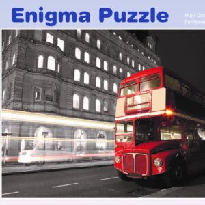 Enigma Brand 1000pc Jigsaw - London Bus  (Made From 100% High Quality European Blue Board From Holland)