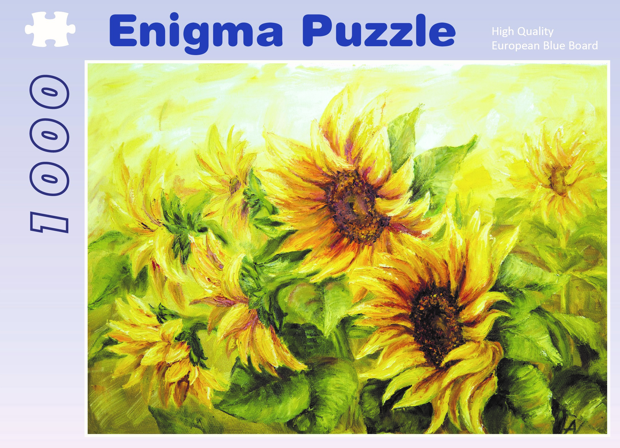 Enigma Brand 1000pc Jigsaw - Sunflowers (Made From 100% High Quality European Blue Board From Holland)
