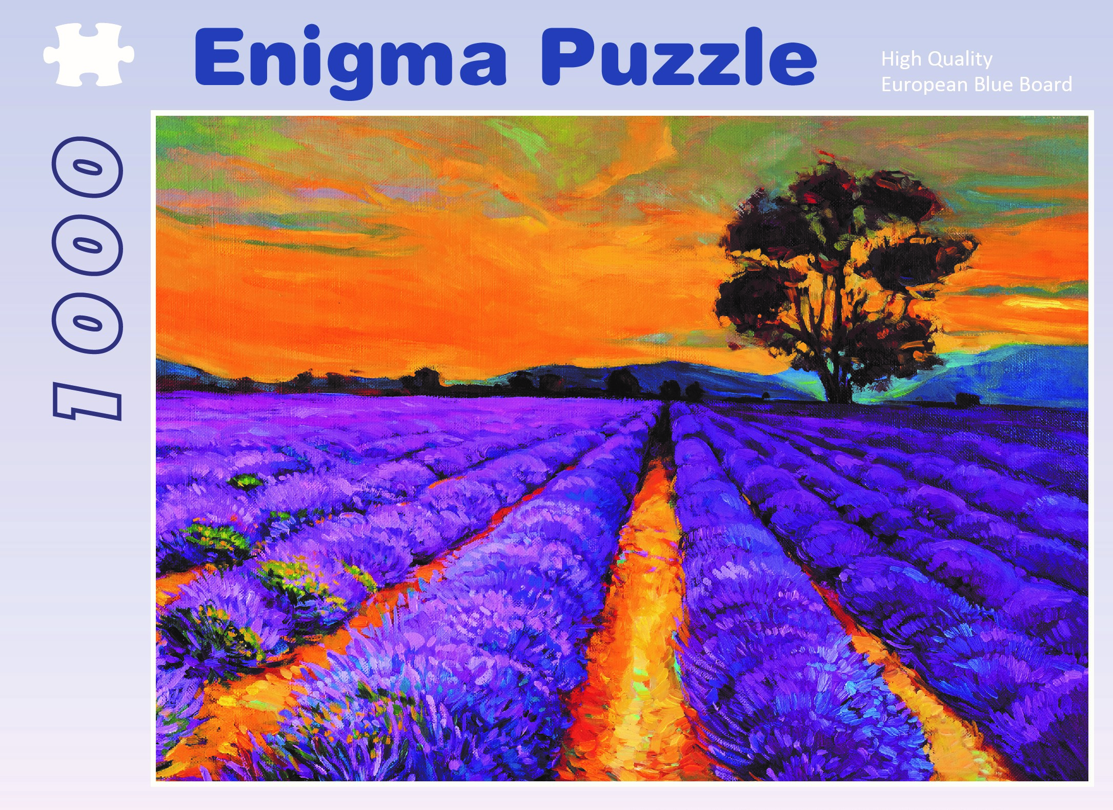Enigma Brand 1000pc Jigsaw - Romantic Lavender (Made From 100% High Quality European Blue Board From Holland)
