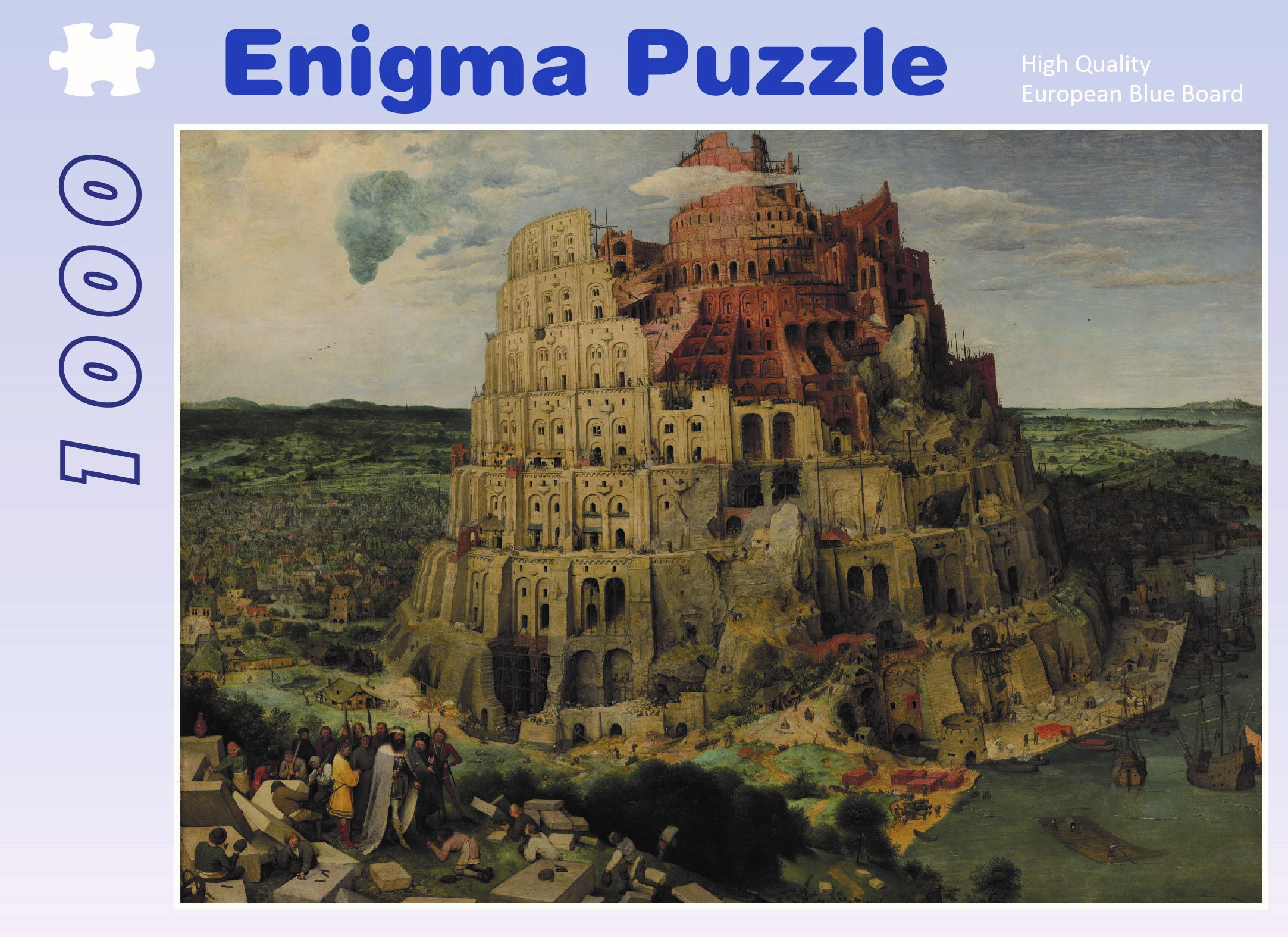 Enigma Brand 1000pc Jigsaw - Babel (Made From 100% High Quality European Blue Board From Holland)